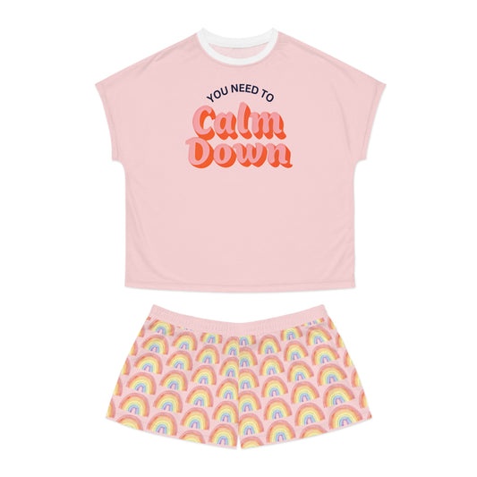 You need to calm down - Lover - Women's Short Pajama Set