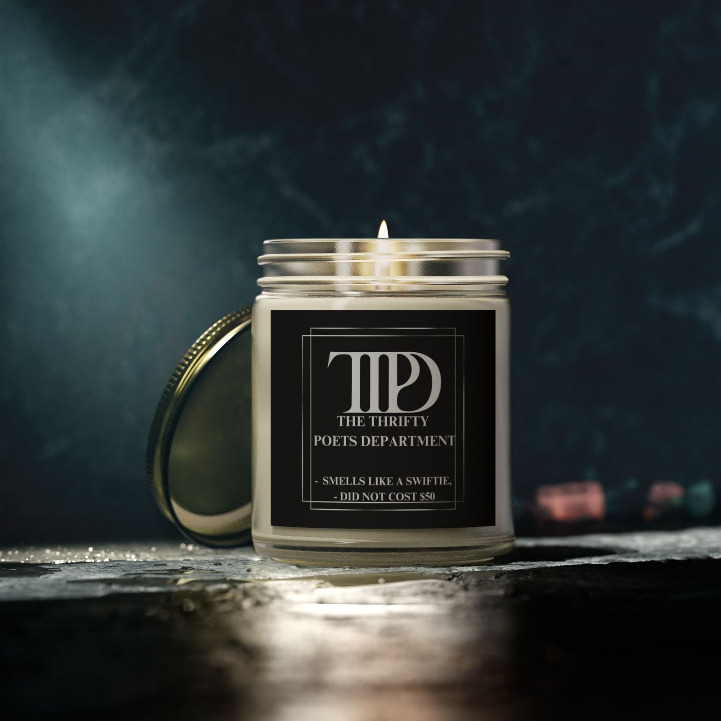 The Thrifty Poets Department Candle, "Smells like a Swiftie, Did not cost $50"  (9oz)