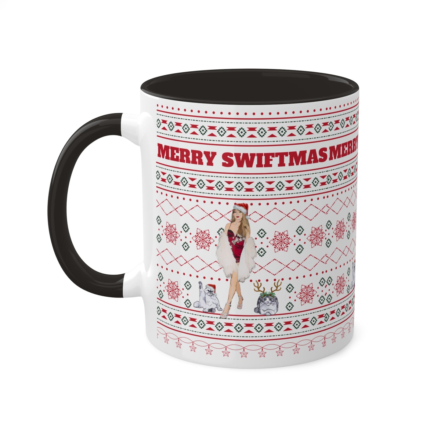 Ugly Swiftmas Sweater Colorful Mugs, 11oz