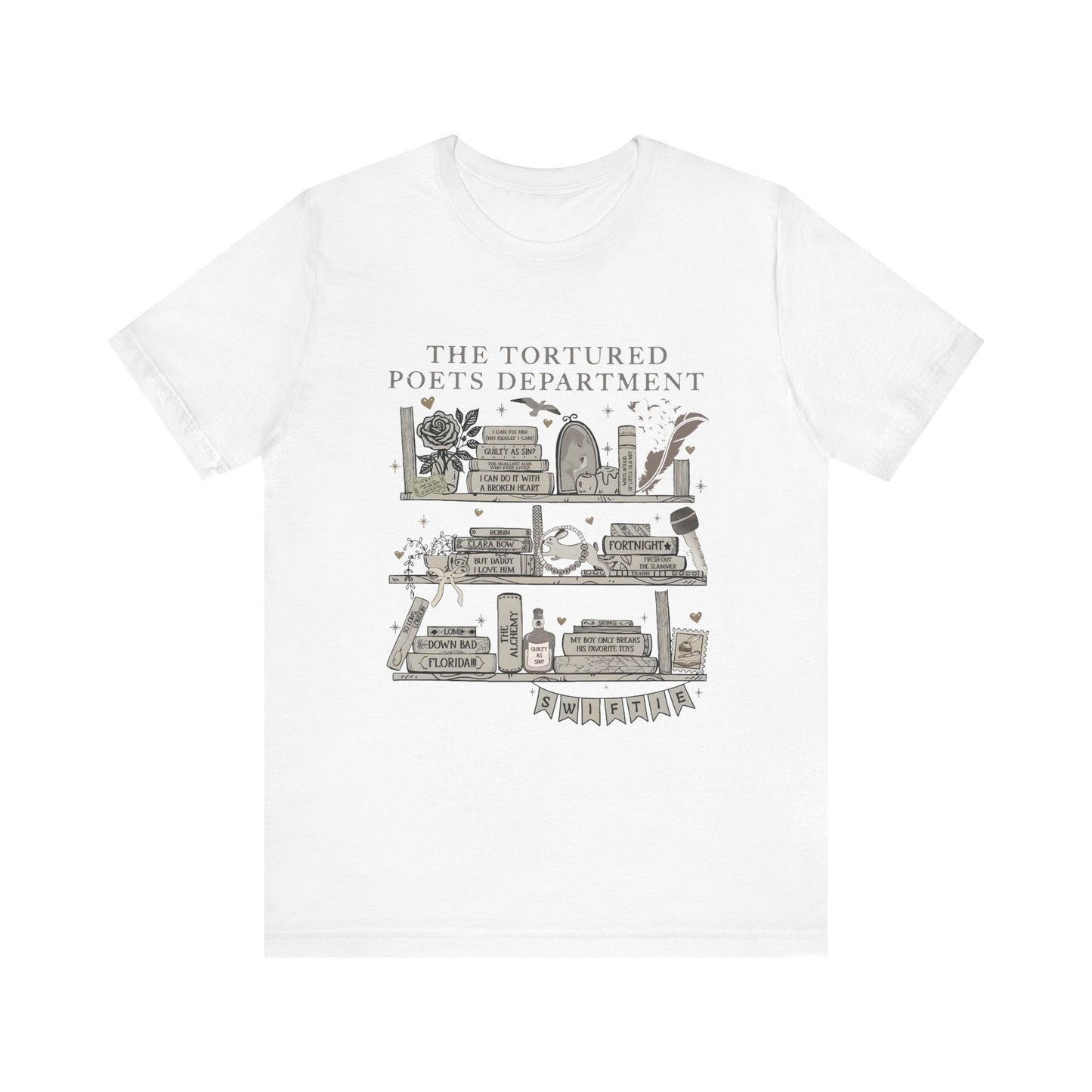 Poet's Bookshelf - Unisex Bella Canvas Jersey Short Sleeve Tee