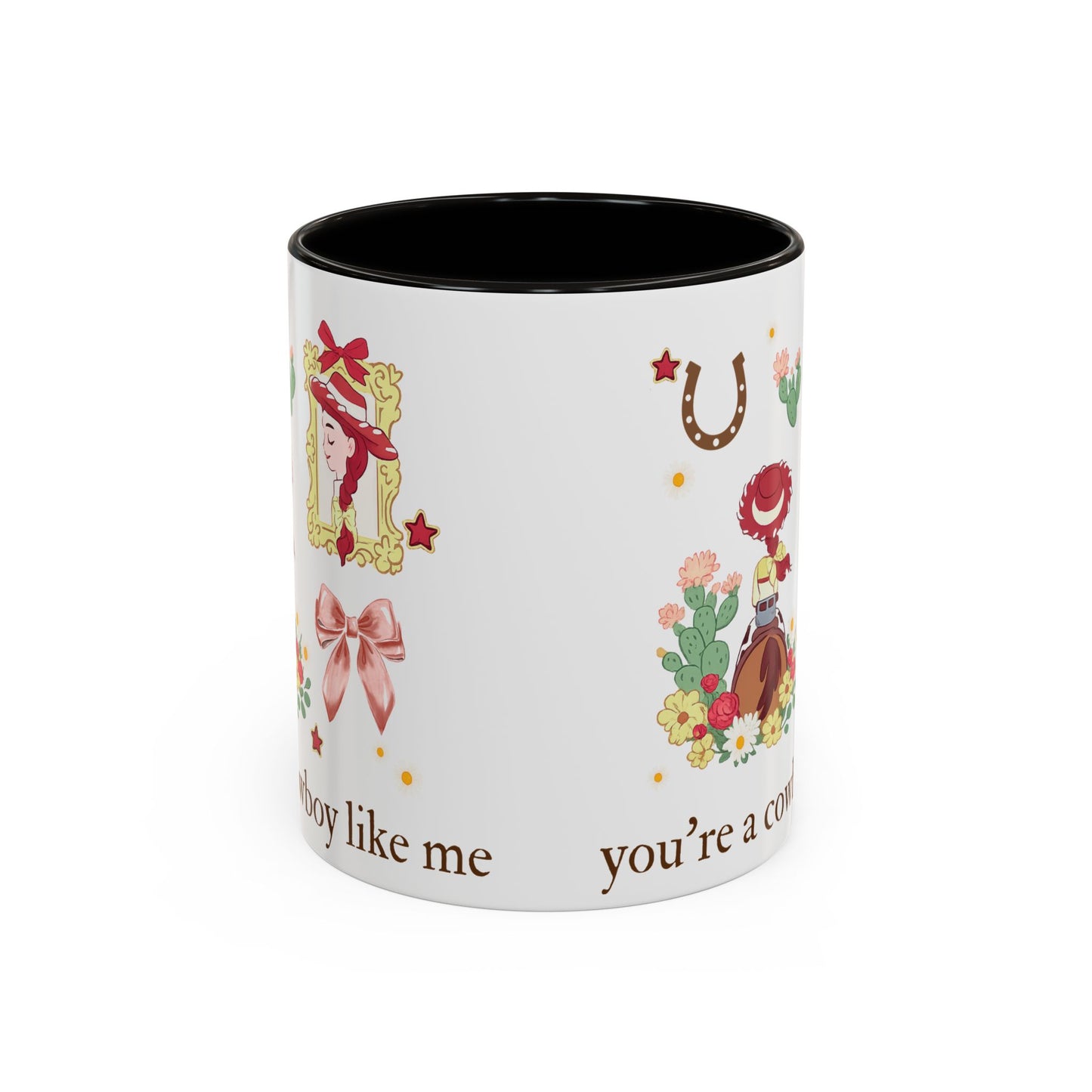 Cowgirl Cowboy Mug – "You're a Cowboy Like Me" Colorful 11oz Ceramic Coffee Cup