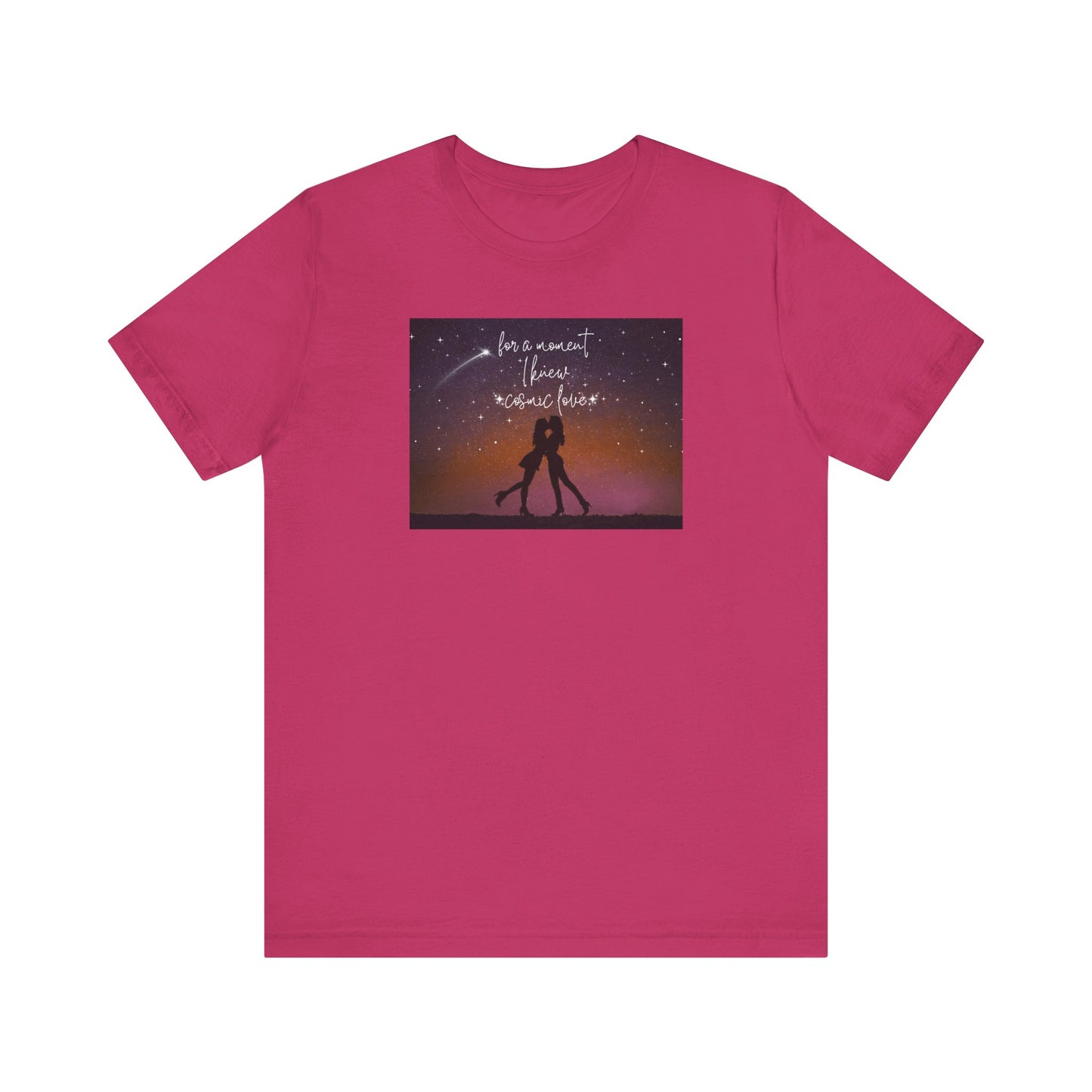 for a moment I knew cosmic love - lesbian pride version - Unisex Jersey Short Sleeve Tee