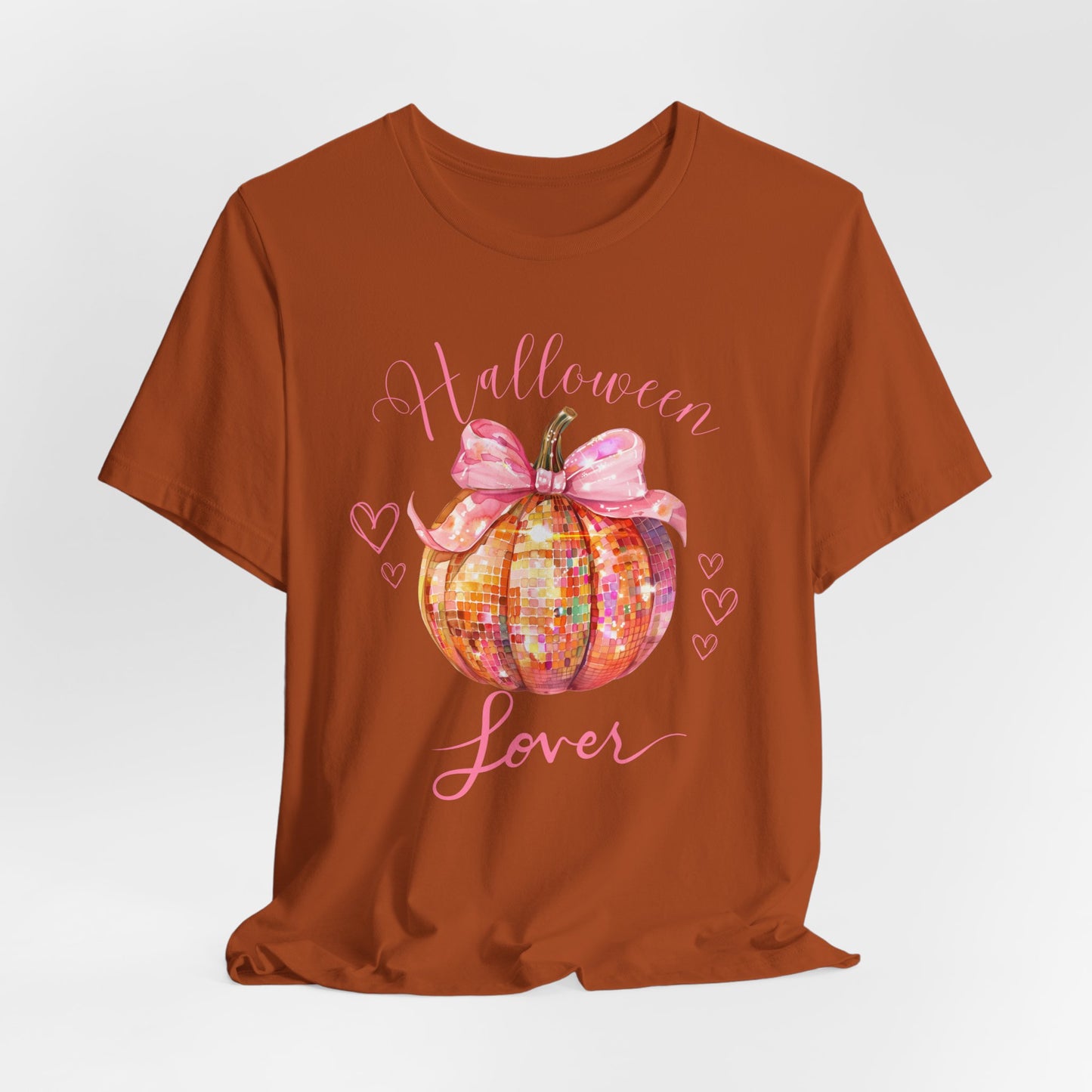 Halloween LOVER - Swiftie Halloween - - Disco Pumpkin - Pink Pumpkin - Girly Halloween - Unisex Jersey Short Sleeve Tee