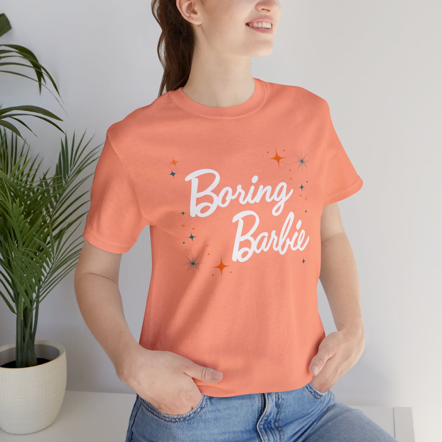 Boring B Orange and Teals Unisex Tee, Fun Casual Shirt, Gift for Fans, Summer Vibes, Statement Tee for Parties, Unique Fashion