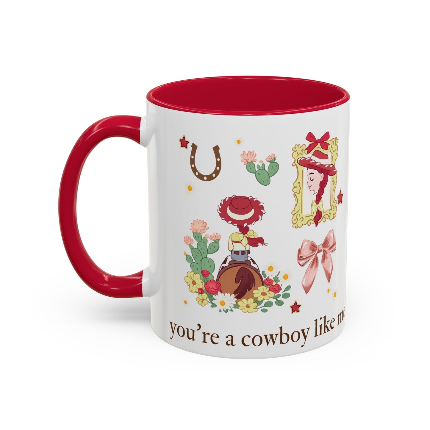 Cowgirl Cowboy Mug – "You're a Cowboy Like Me" Colorful 11oz Ceramic Coffee Cup