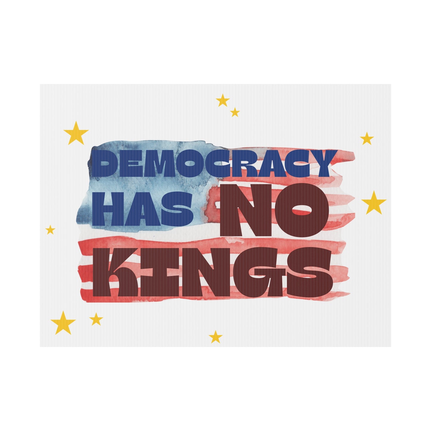 No Kings Yard Sign, Protest Decor, Political Campaign, Home Garden Decor, Independence Day Celebration