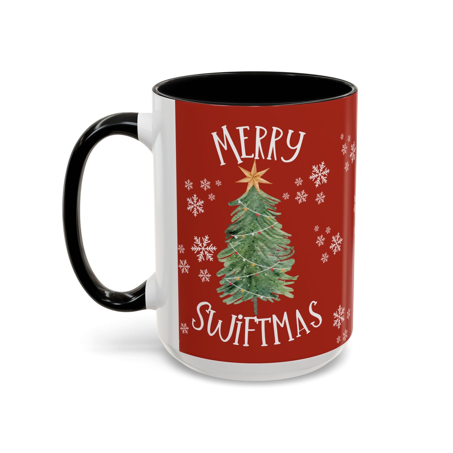 Merry Swiftmas - Swiftie Lyrics Collage - Accent Coffee Mug (11, 15oz)