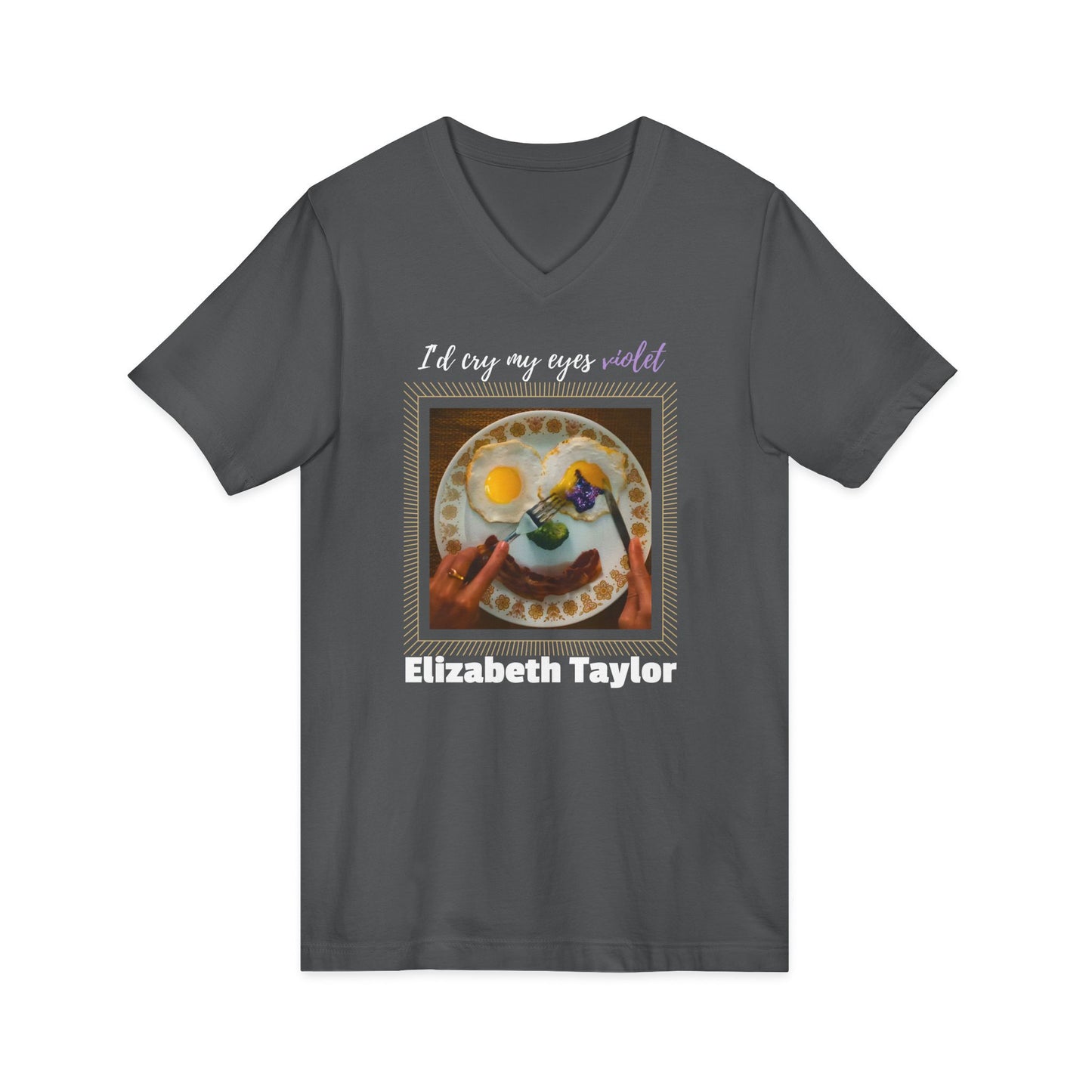 Cry my eyes violet -  Unisex V-neck Tee