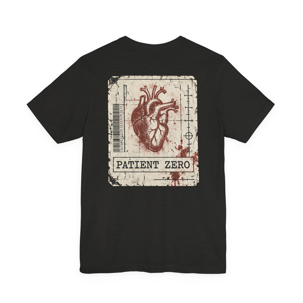 Front/Back Patient Zero T-Shirt — Gothic Anatomical Heart Tee