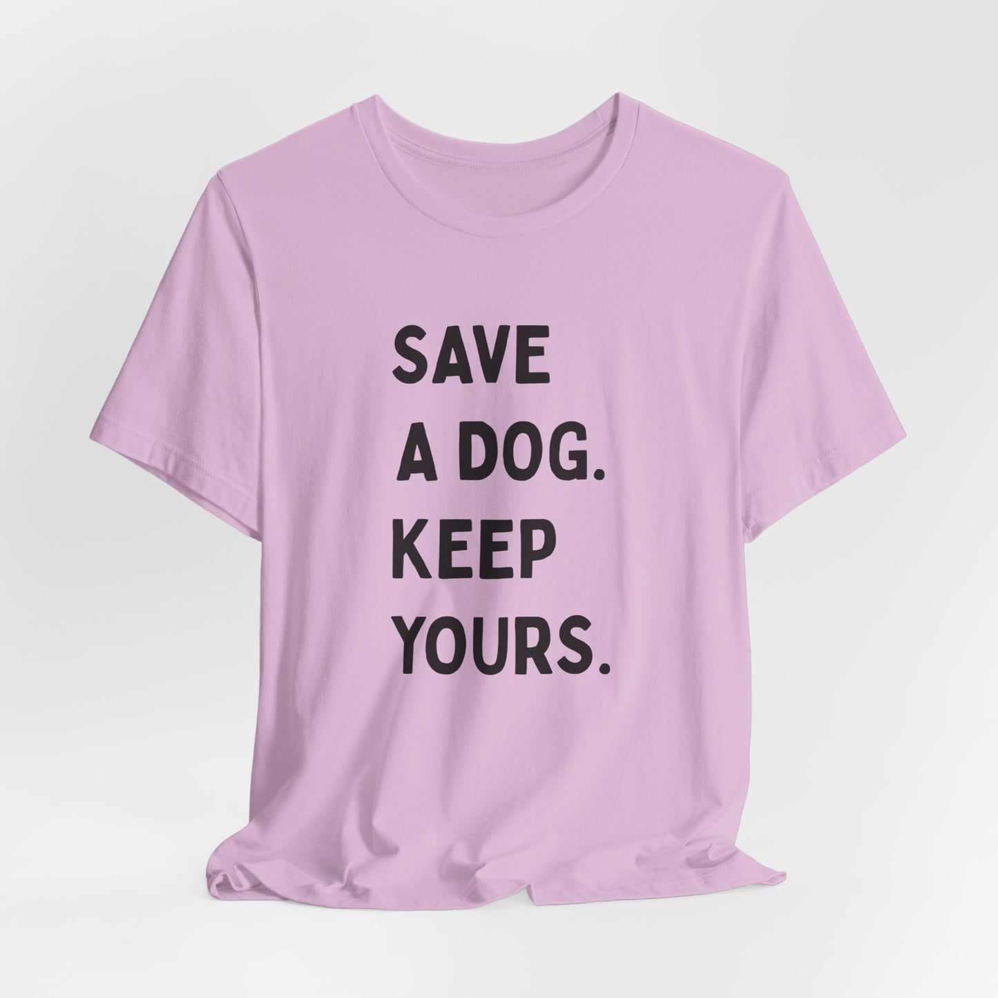 Save a Dog Unisex Jersey Tee, Dog Lover T-Shirt, Animal Rescue Shirt, Pet Adoption Gift, Support Animal Welfare Tee