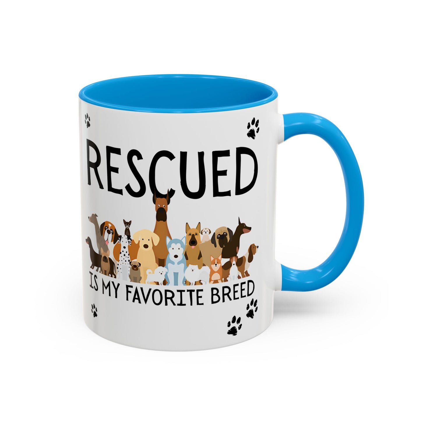 Colorful Dog Rescue Mugs - Perfect for Pet Lovers, Gift for Animal Advocates, 11oz