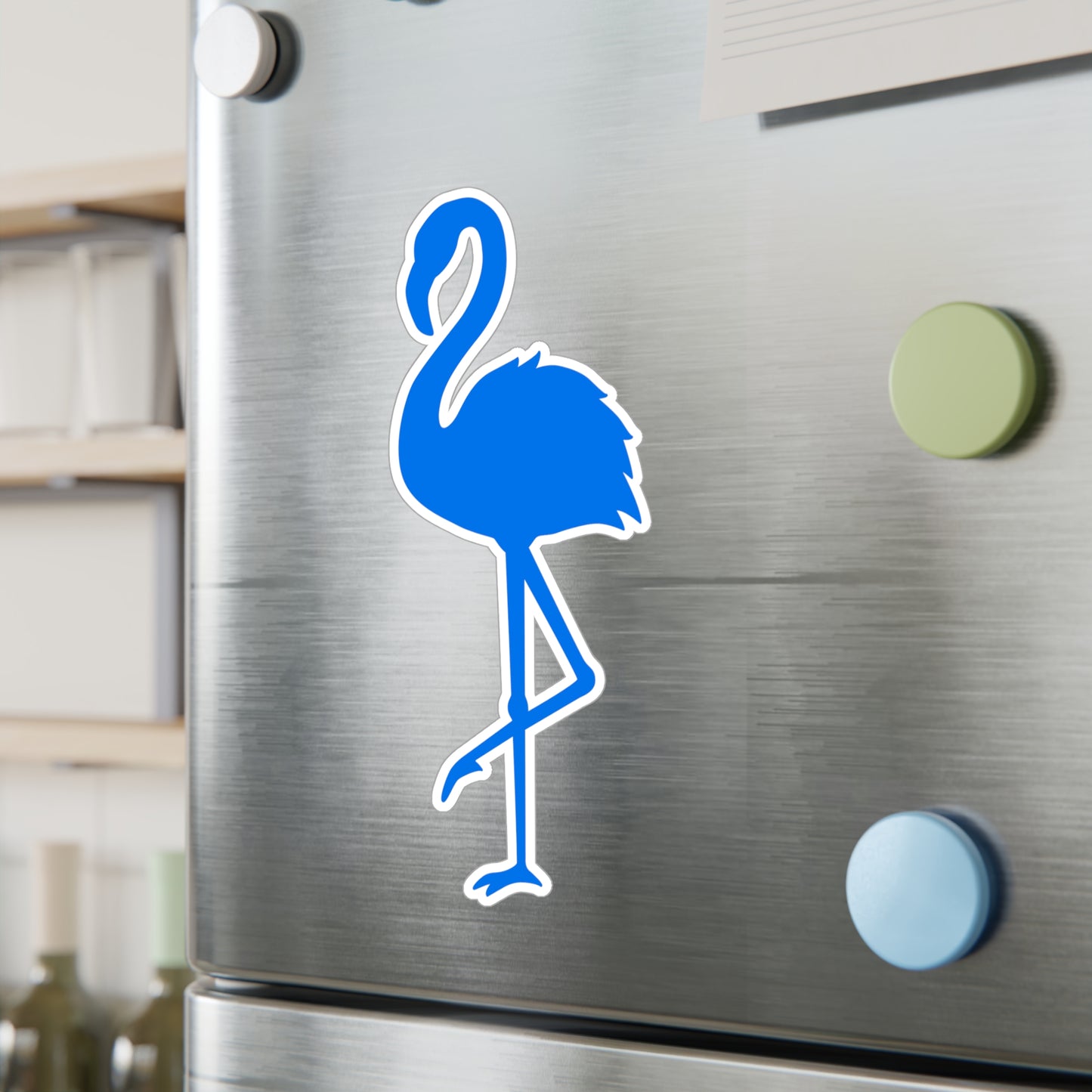 blue flamingo - kamala harris - discreet support - Vinyl Decal Sticker - water and UV resistant