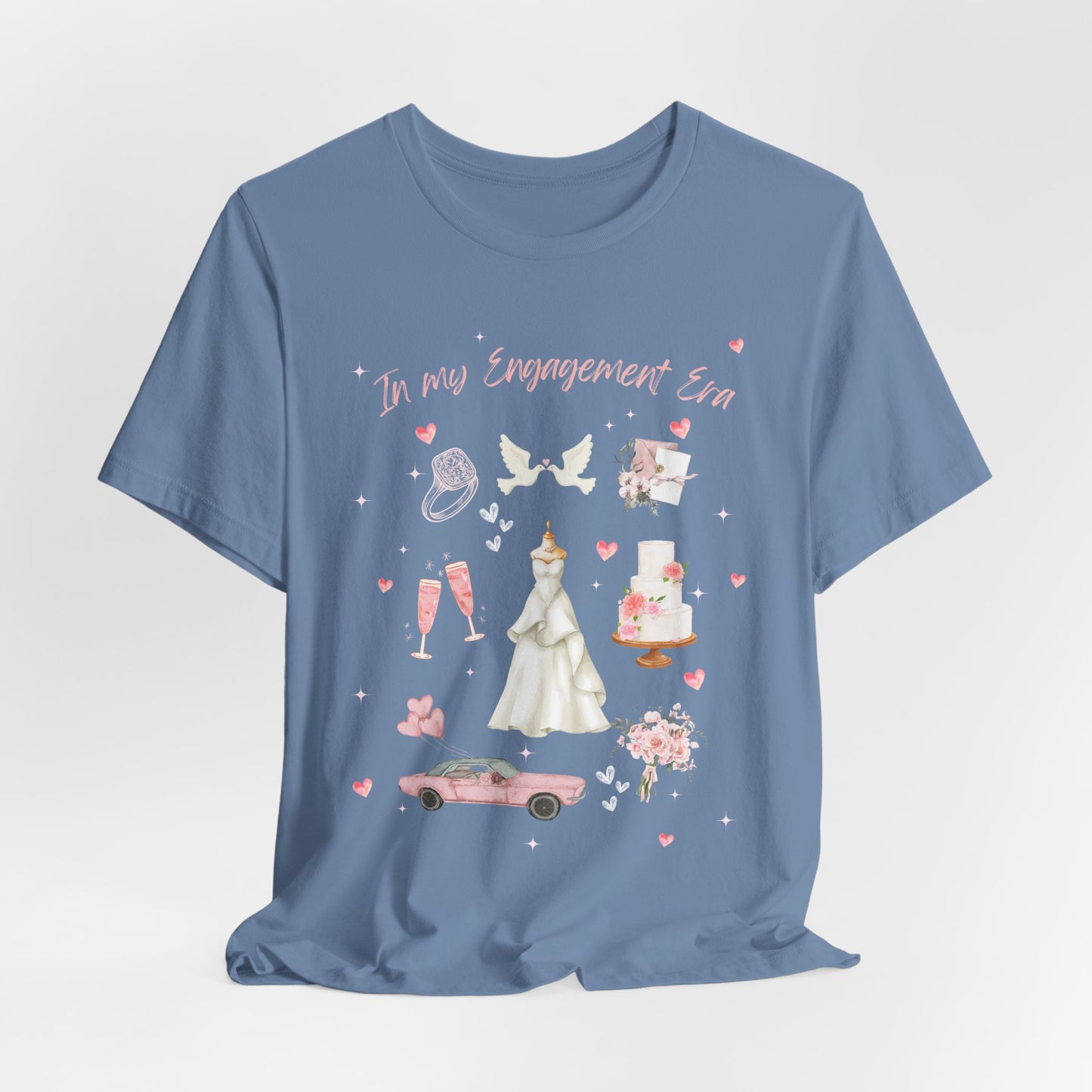 Customizable! In My Engagement Era Tee: Celebrate Your Love Story, Unisex, Perfect for Bridal Showers, Weddings & Celebrations, Engagement Party Shirt, Gift Idea