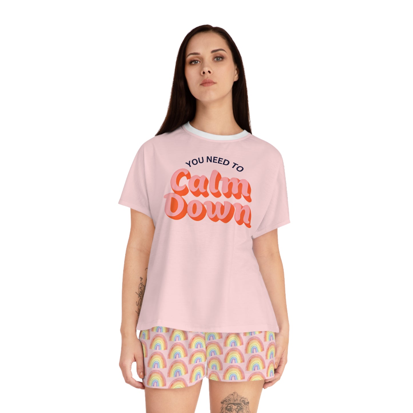 You need to calm down - Lover - Women's Short Pajama Set