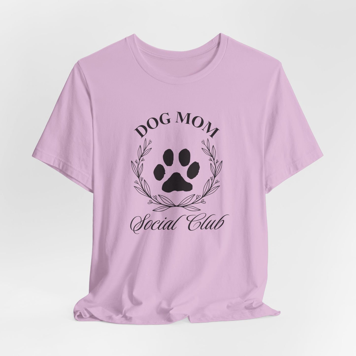 Dog Mom Social Club Tee, Comfortable Unisex Short Sleeve Shirt, Perfect Gift for Dog Lovers, Pet Owner Apparel, Casual Everyday Wear