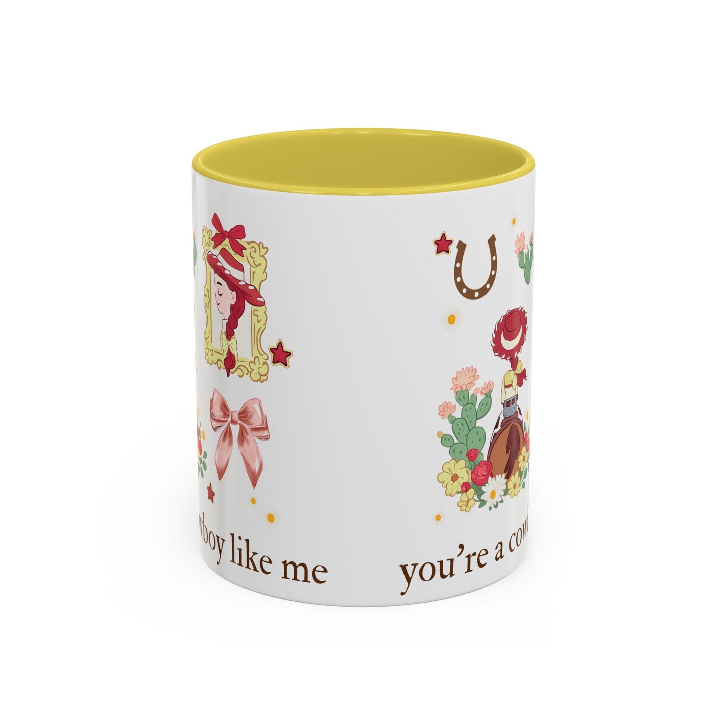 Cowgirl Cowboy Mug – "You're a Cowboy Like Me" Colorful 11oz Ceramic Coffee Cup