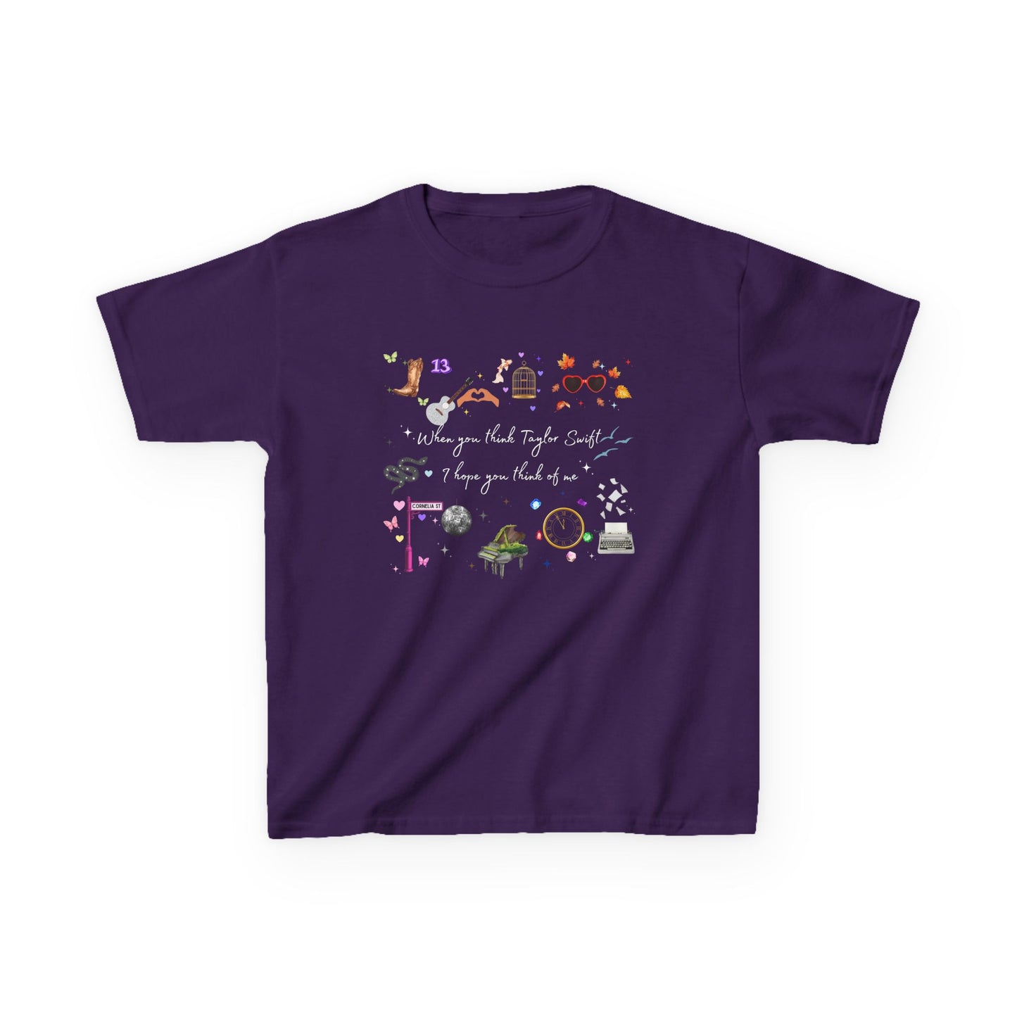 I hope you think of me Kids Tee, Fun Kids Shirt, Birthday Gift, Cute Tee for Girls and Boys, Playful Casual Wear, Family Day Tee