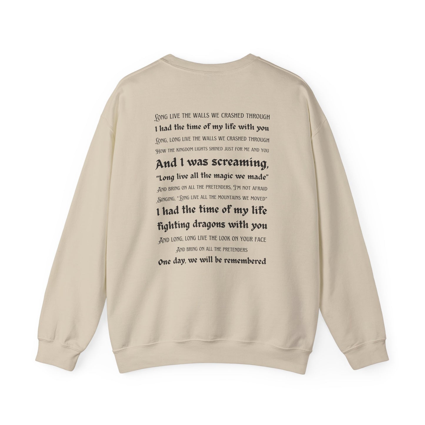 Custom Dates and Surprise Songs - Stage Flowers - Long Live - Unisex Heavy Blend™ Crewneck Sweatshirt