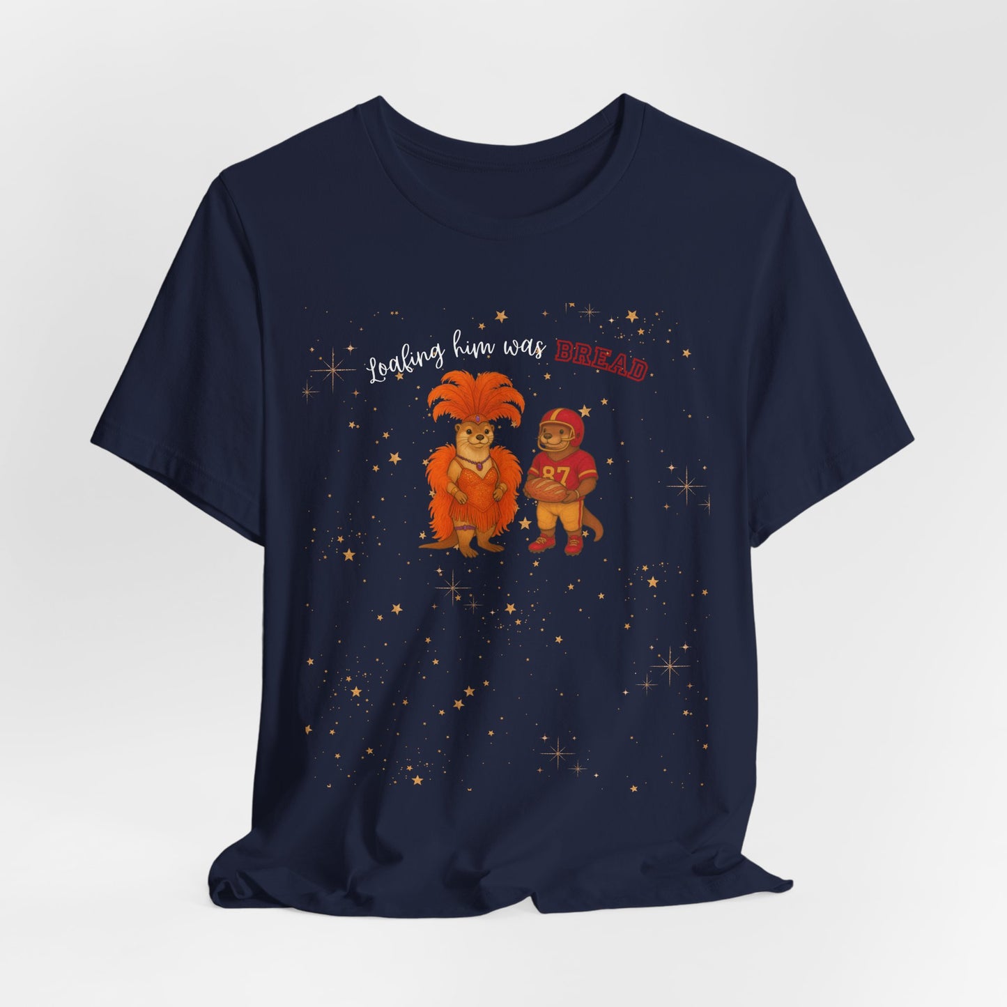 Loafing him was Bread Otters Tee, Quirky T-Shirt, Perfect for Music Lovers, Animal Lovers Gift, Casual Wear, Summer Fun