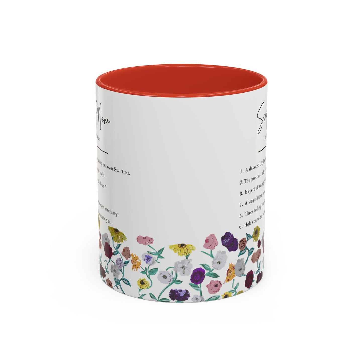 Swiftie Mom Acoustic Set Floral Piano Design - Accent Coffee Mug (11oz)