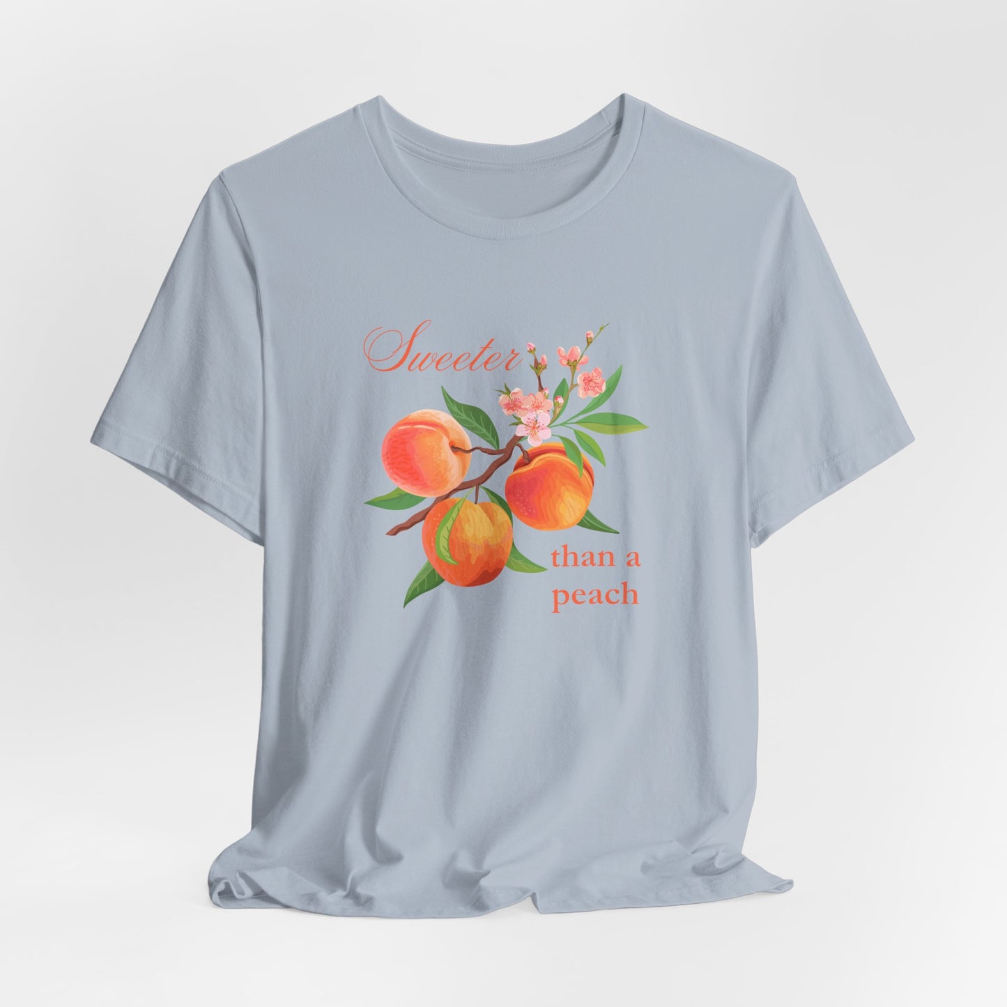 Sweeter than a Peach, Softer than a Kitten - Bella Canvas Unisex Jersey T-Shirt | Graphic Tee for Cat Lovers, Gifts for Her, Birthday Present, Casual Wear, Peach and Kitten Designs