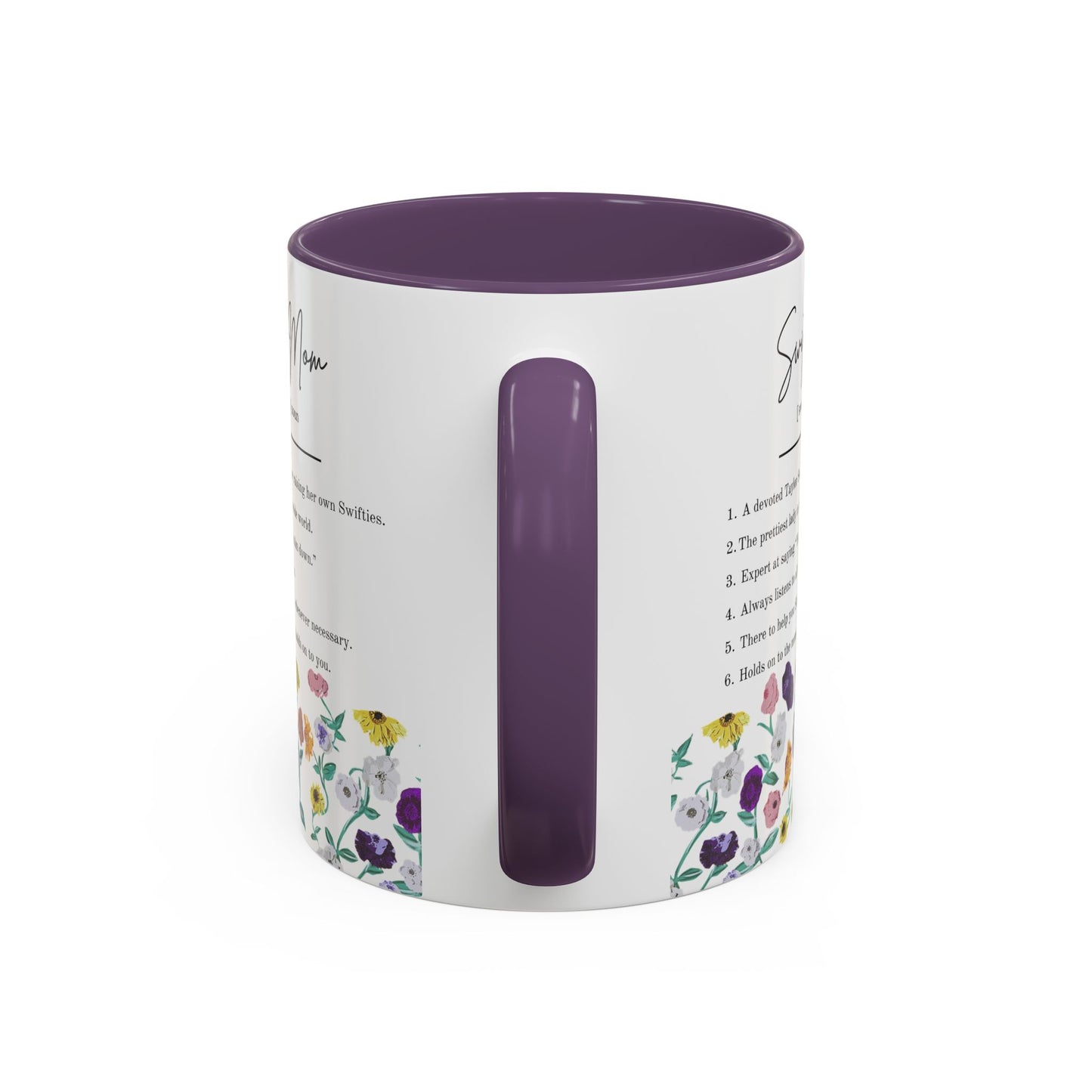Swiftie Mom Acoustic Set Floral Piano Design - Accent Coffee Mug (11oz)