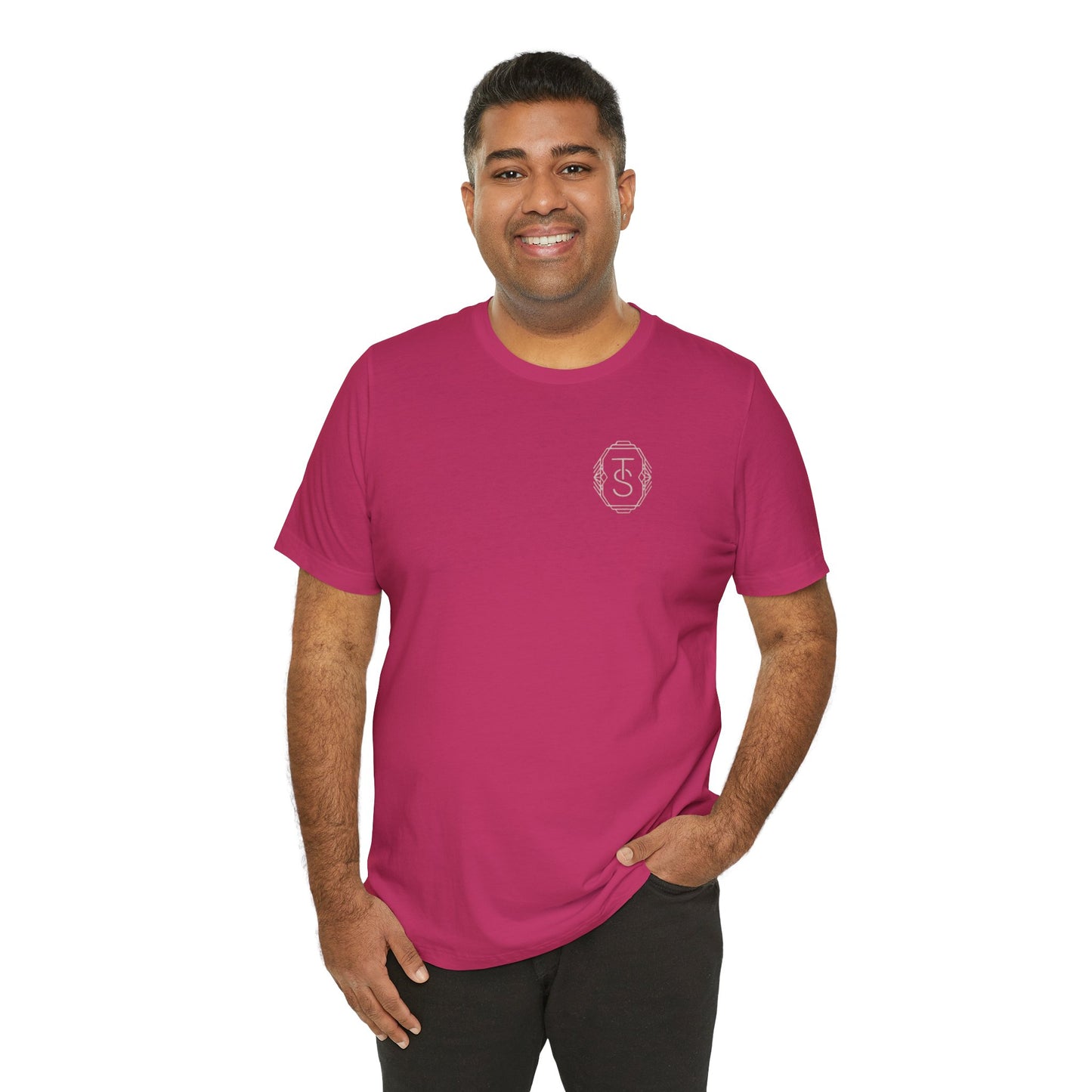 Minimalist Chest Initials Crest Tee