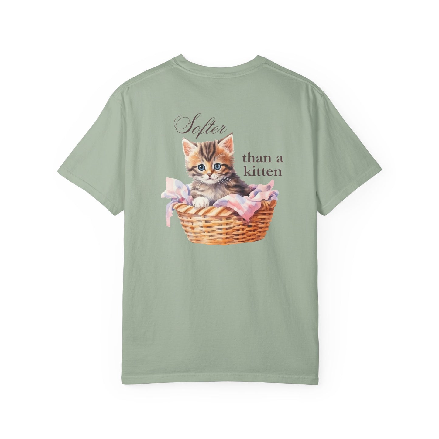 Sweeter than a Peach, Softer than a Kitten - Comfort Colors Unisex T-Shirt | Graphic Tee for Cat Lovers, Gifts for Her, Birthday Present, Casual Wear, Peach and Kitten Designs