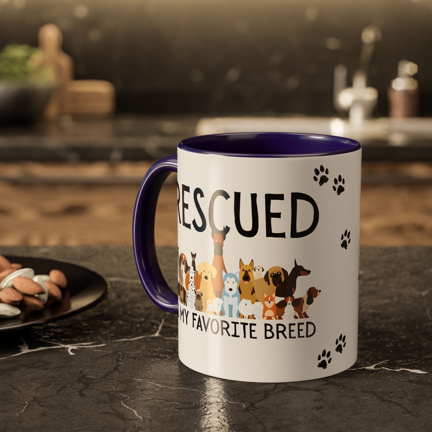 Colorful Dog Rescue Mugs - Perfect for Pet Lovers, Gift for Animal Advocates, 11oz