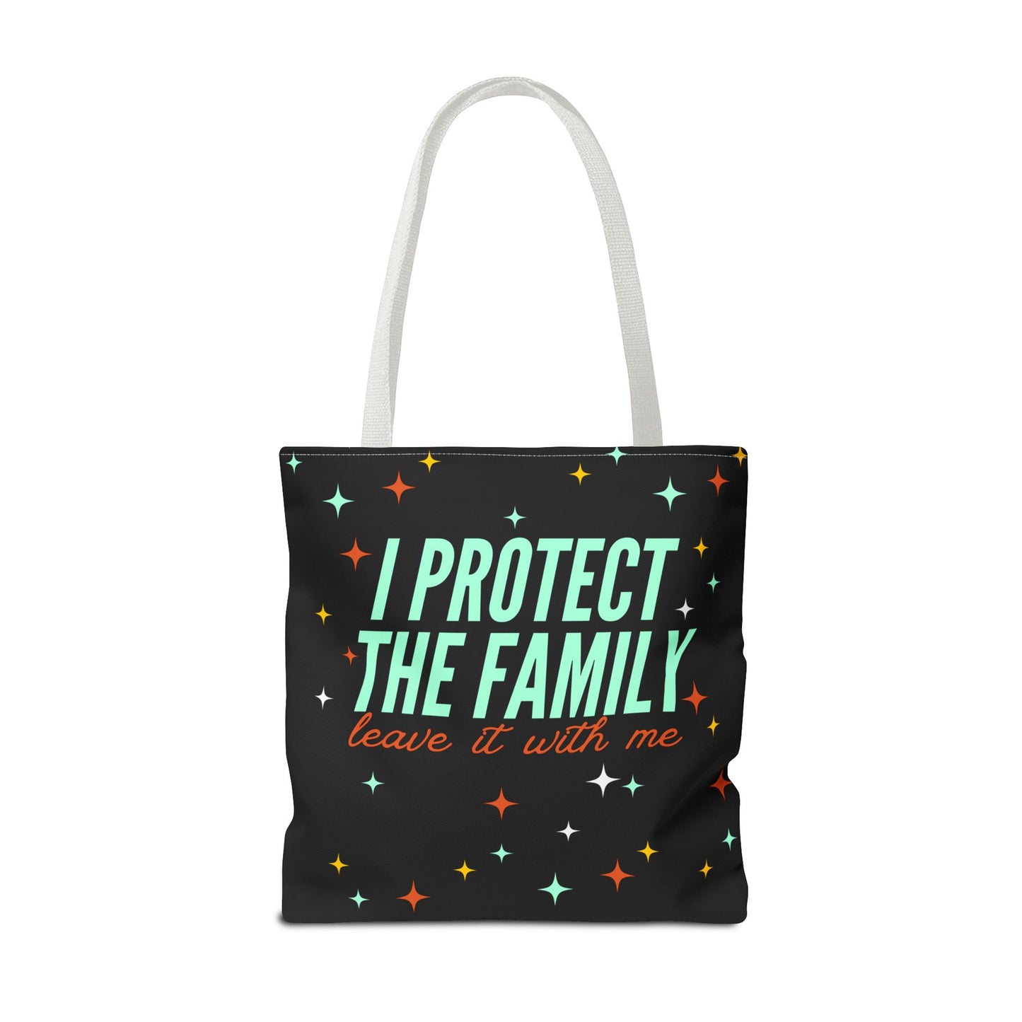I Protect The Family Tote Bag — Retro Script
