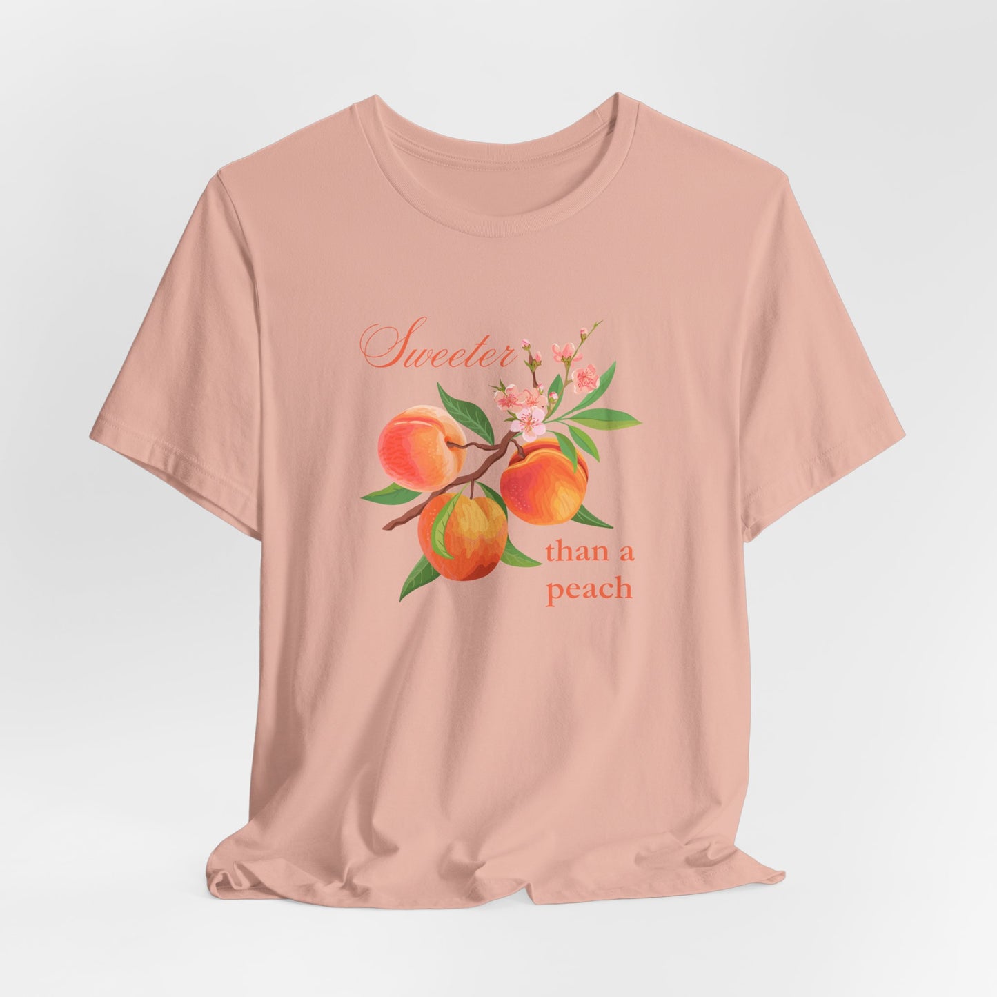 Sweeter than a Peach, Softer than a Kitten - Bella Canvas Unisex Jersey T-Shirt | Graphic Tee for Cat Lovers, Gifts for Her, Birthday Present, Casual Wear, Peach and Kitten Designs