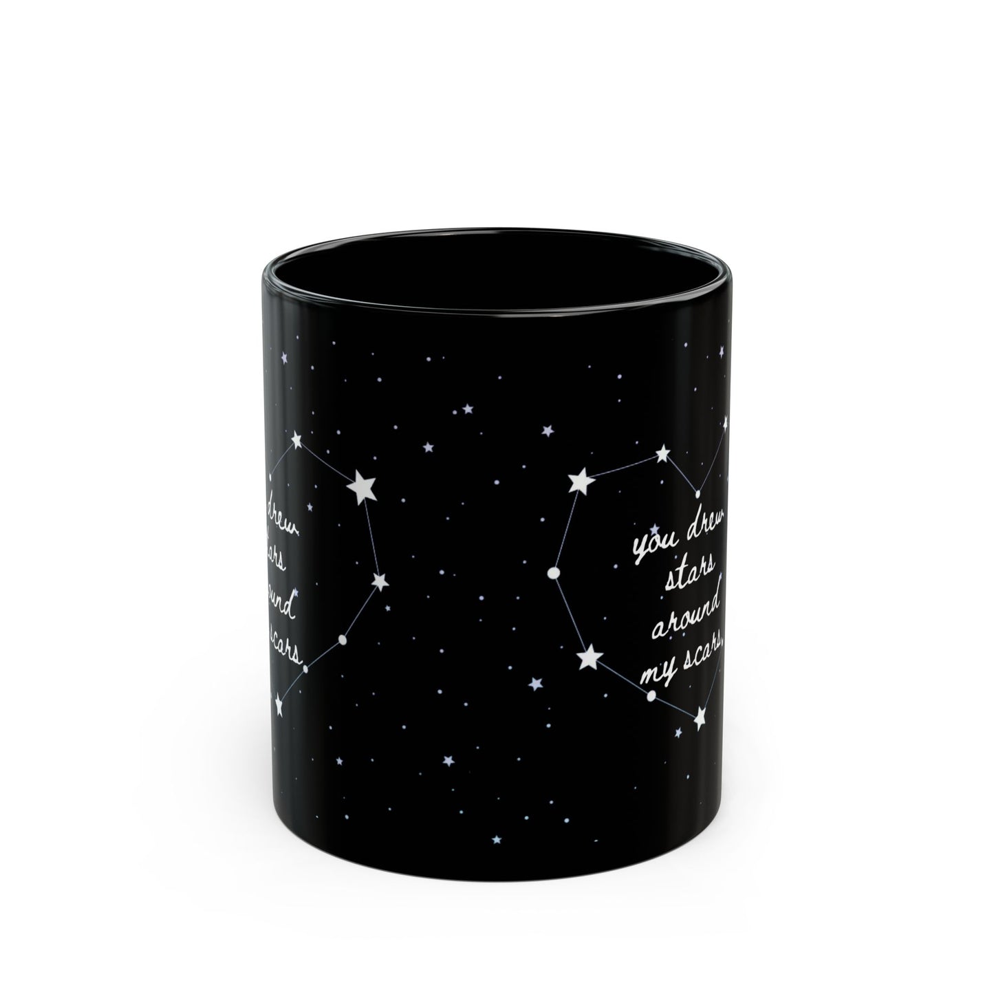 stars around my scars - Black Mug (11oz)