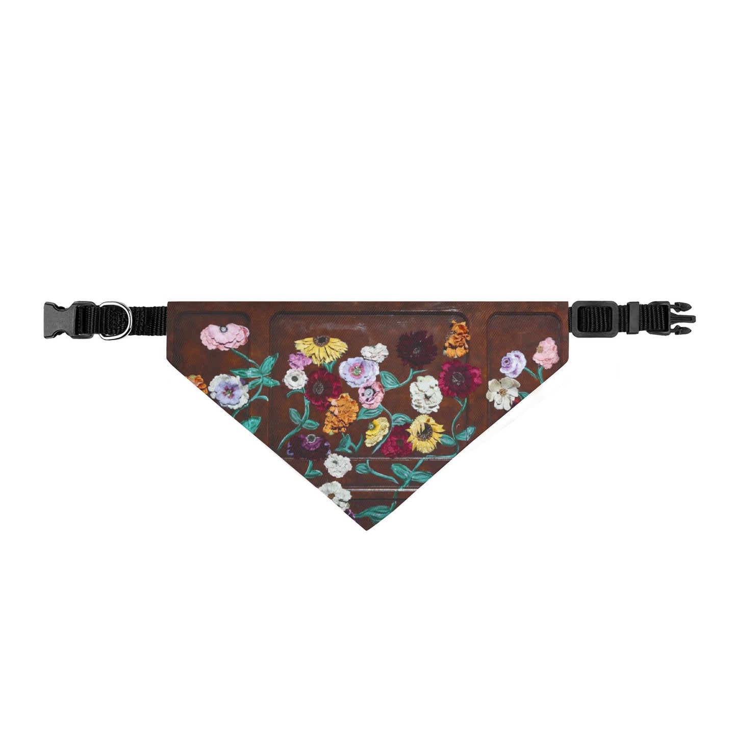 Floral Clip-On Pet Bandana — Acoustic Piano Floral Print