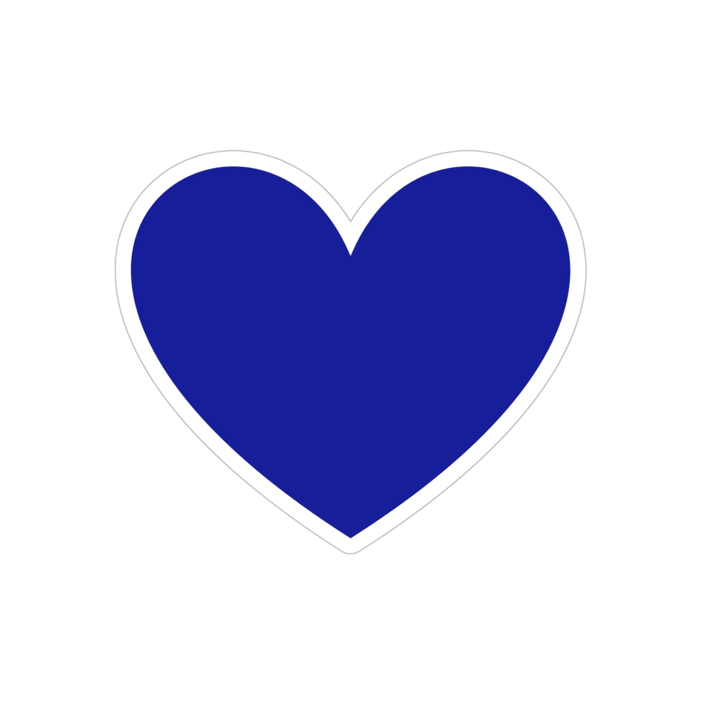 Blue Heart - Transparent Outdoor Stickers, Die-Cut, 1pc