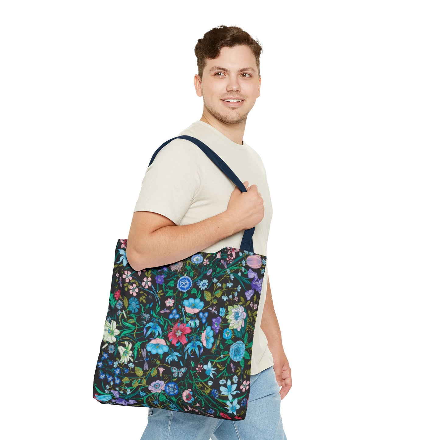 Vibrant Floral Tote Bag "Flora Inspired"- Stylish Reusable Shopping Bag for Eco-Friendly Living