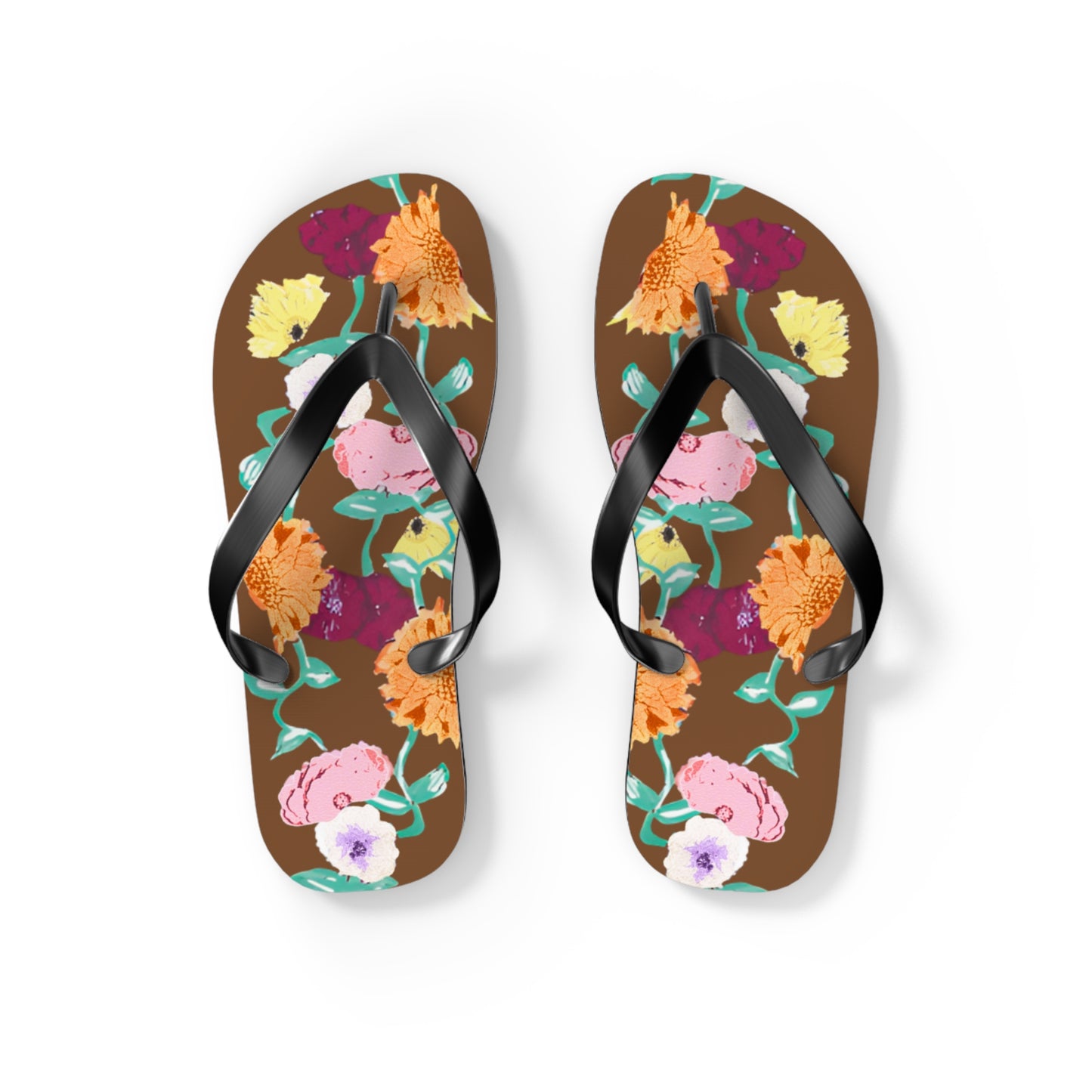 Acoustic Set Floral Flip Flops