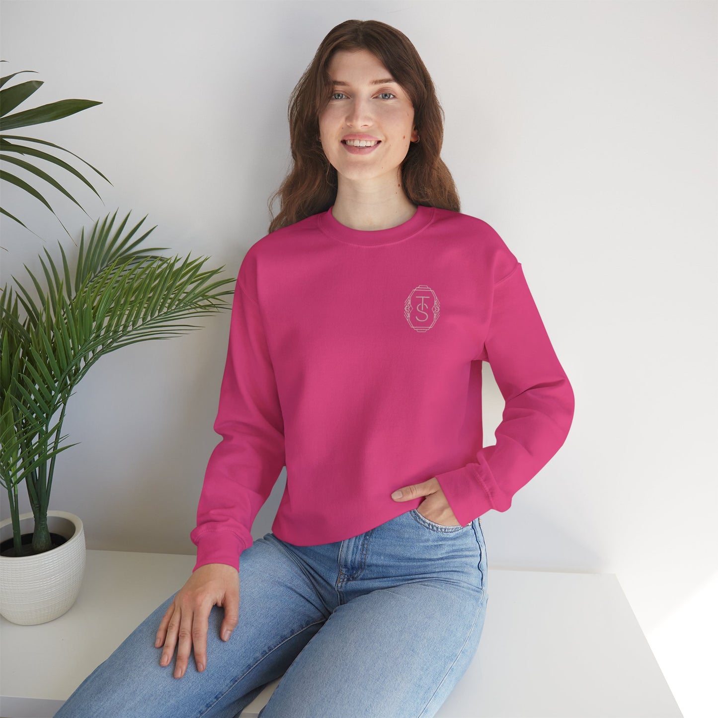 Initials Emblem Crewneck Sweatshirt