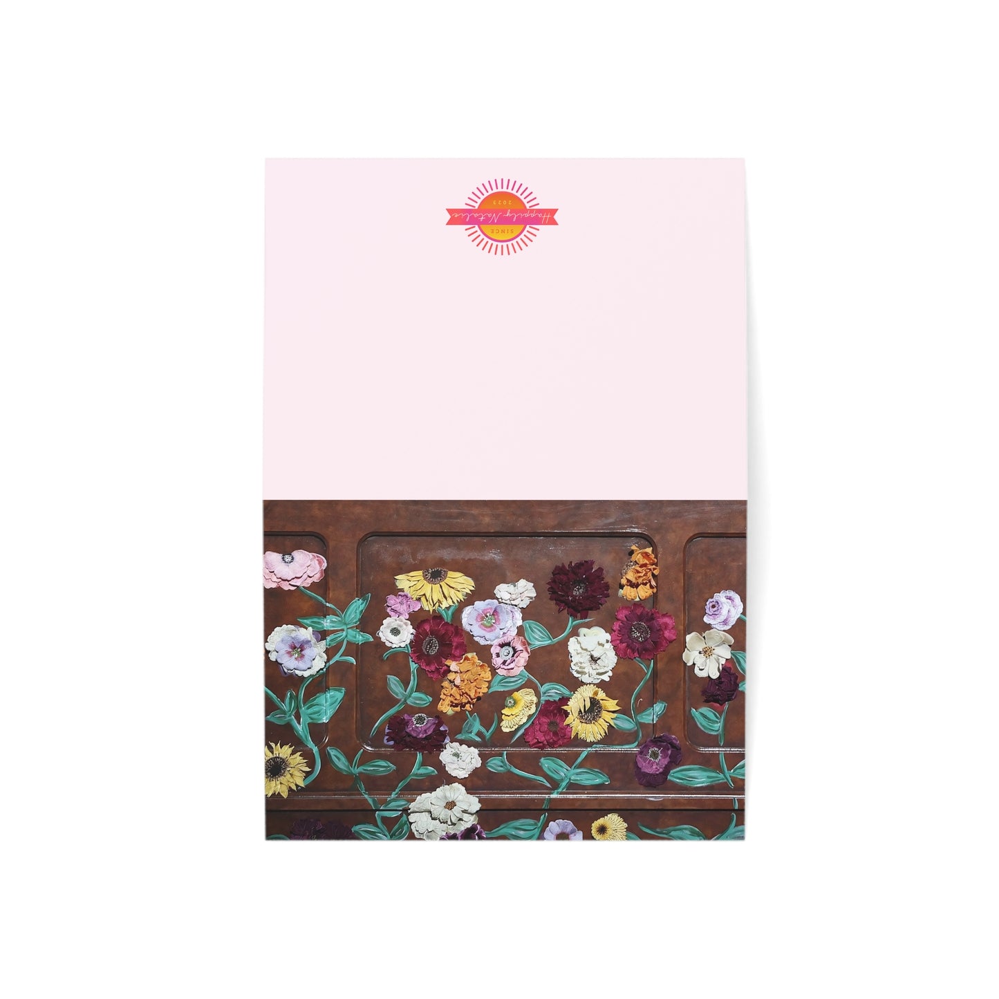 Floral Vintage Panel Greeting Cards — Blank Inside (Pack of 1/10/30/50)