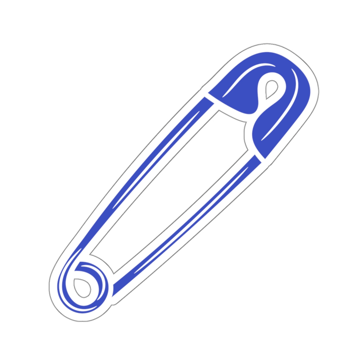 Safety Pin Sticker - Blue Support Symbol for Marginalized Groups