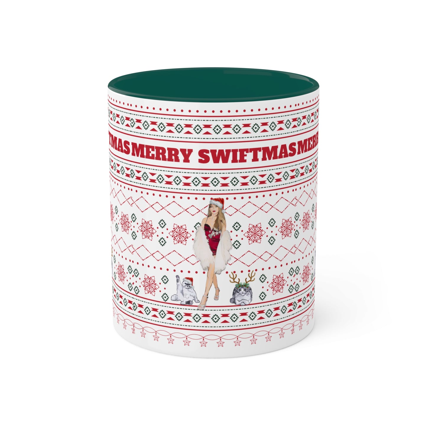 Ugly Swiftmas Sweater Colorful Mugs, 11oz