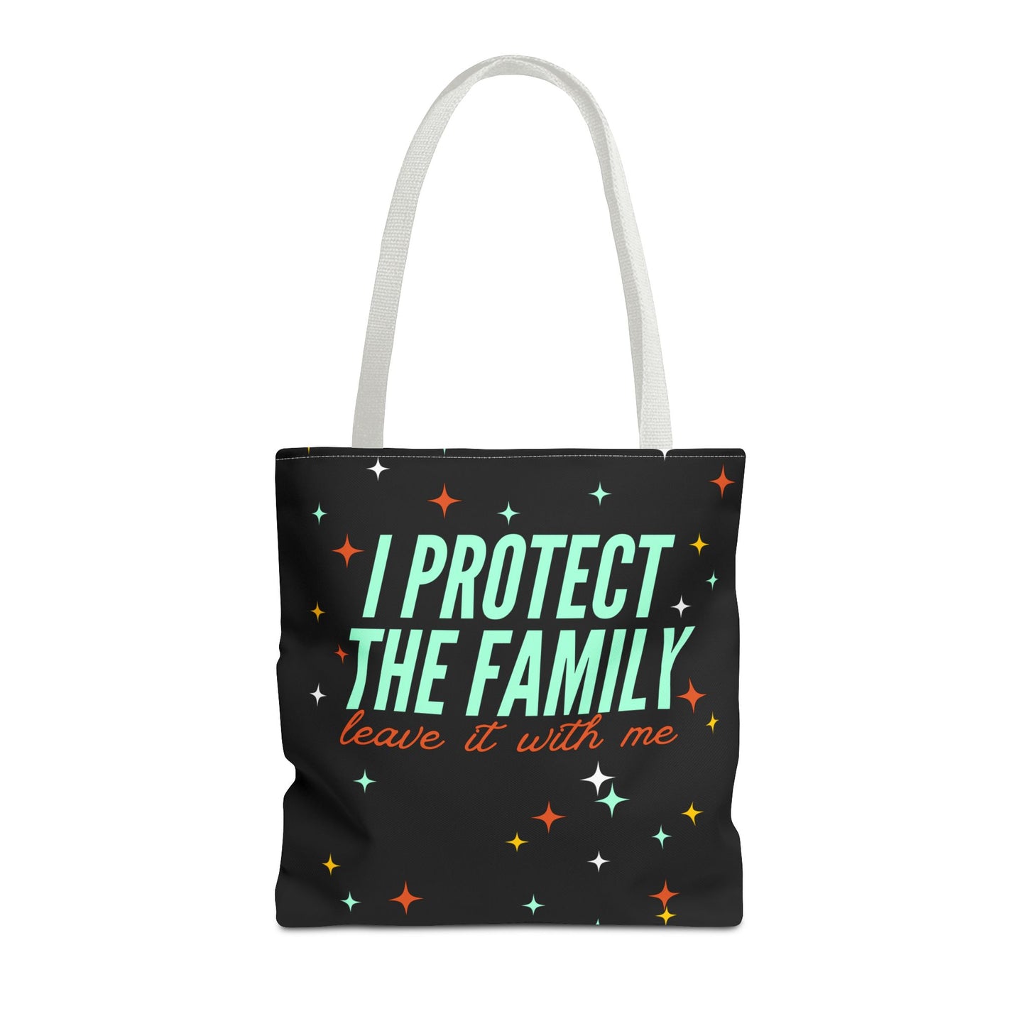 I Protect The Family Tote Bag — Retro Script