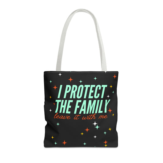 I Protect The Family Tote Bag — Retro Script