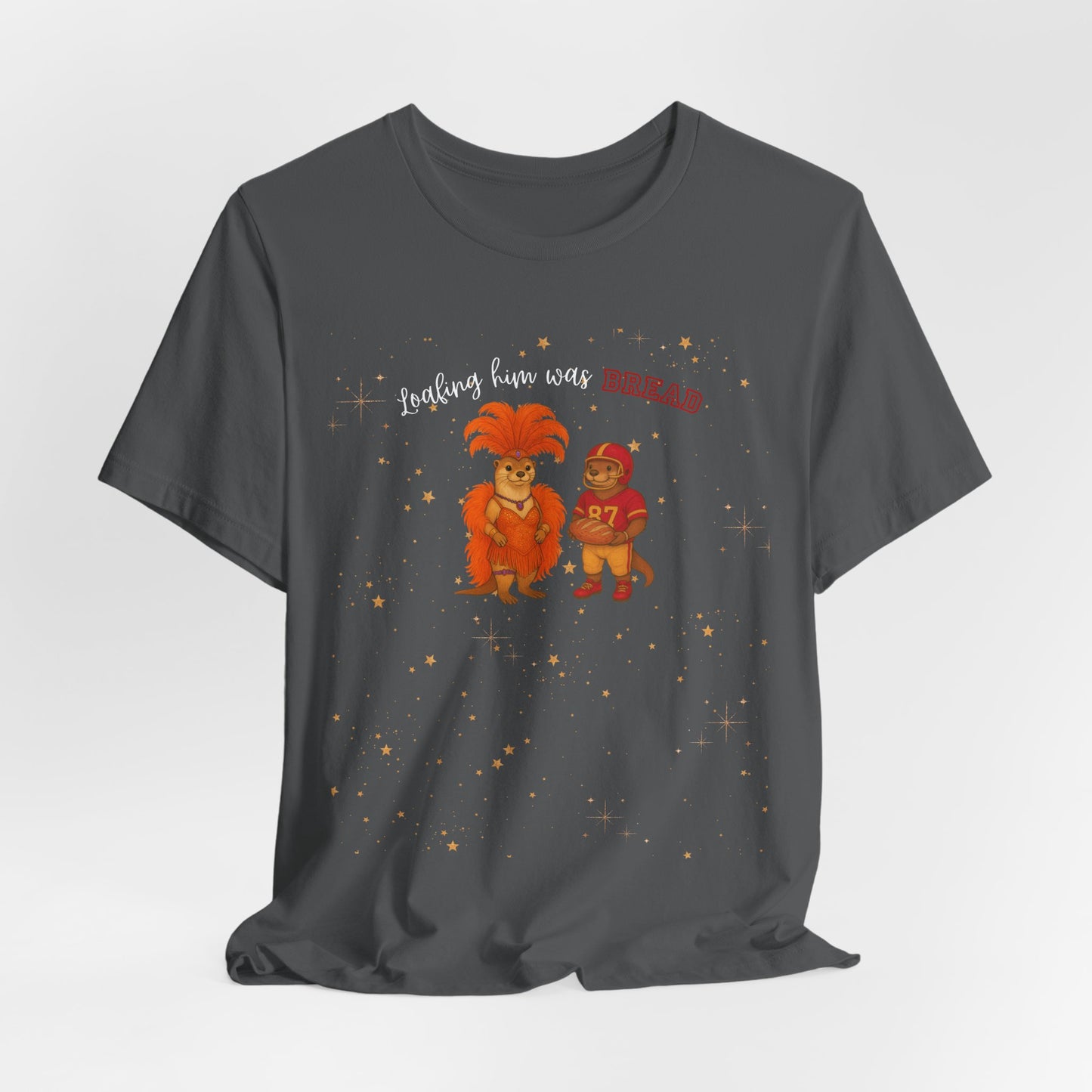 Loafing him was Bread Otters Tee, Quirky T-Shirt, Perfect for Music Lovers, Animal Lovers Gift, Casual Wear, Summer Fun