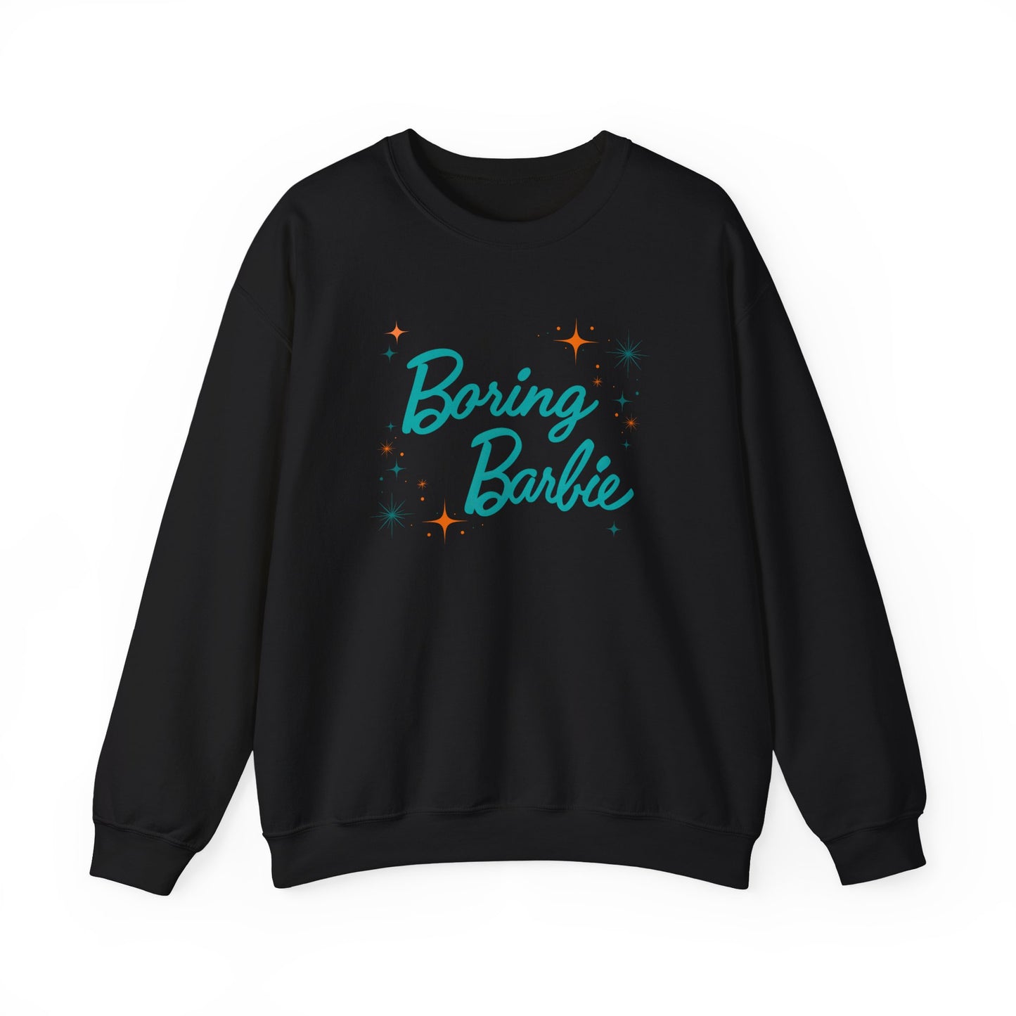 Boring Barbie with stars - Gildan Crewneck Sweatshirt, Cozy Sweatshirt, Unisex Apparel, Gift for Barbie Fans, Casual Wear, Trendy Fashion