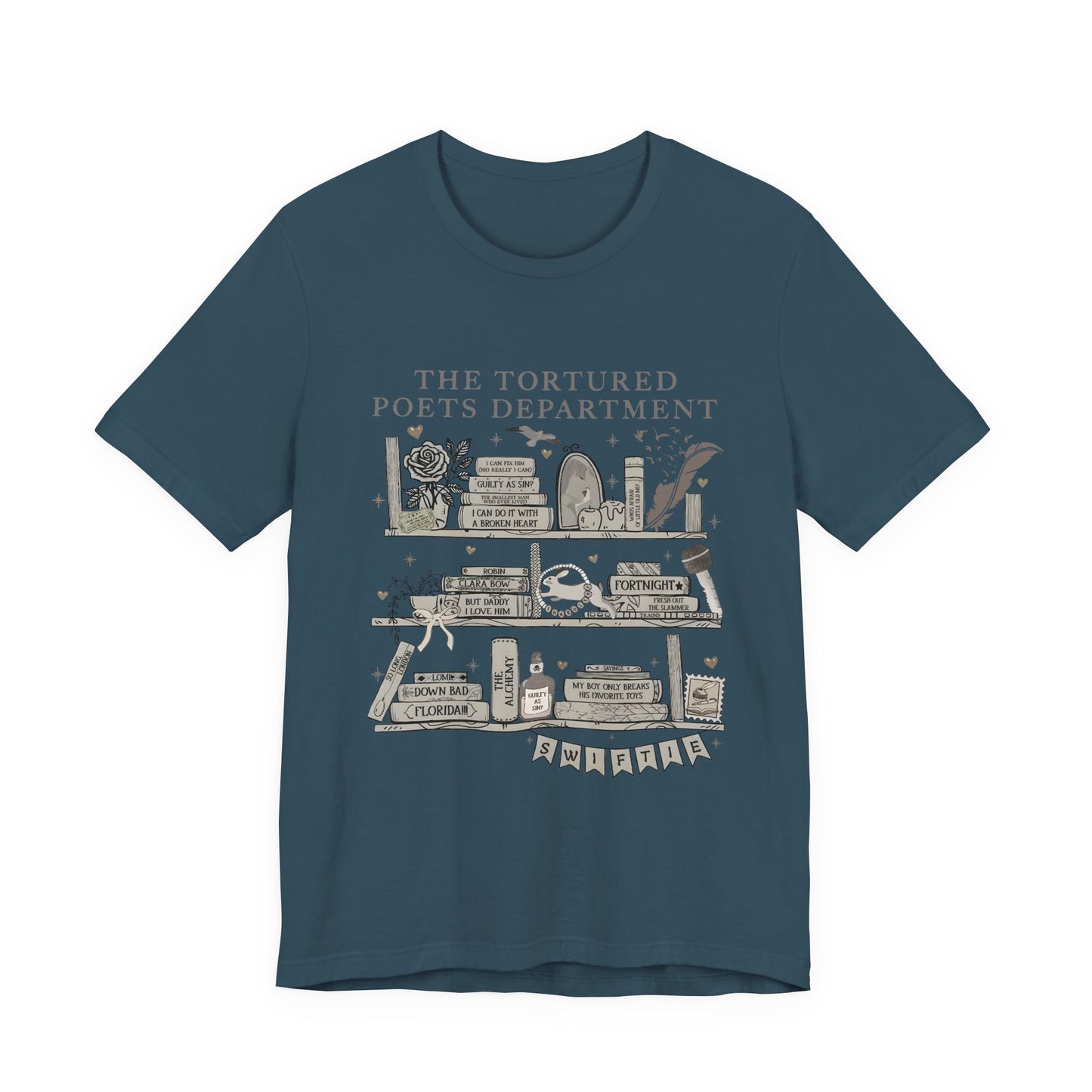Poet's Bookshelf - Unisex Bella Canvas Jersey Short Sleeve Tee