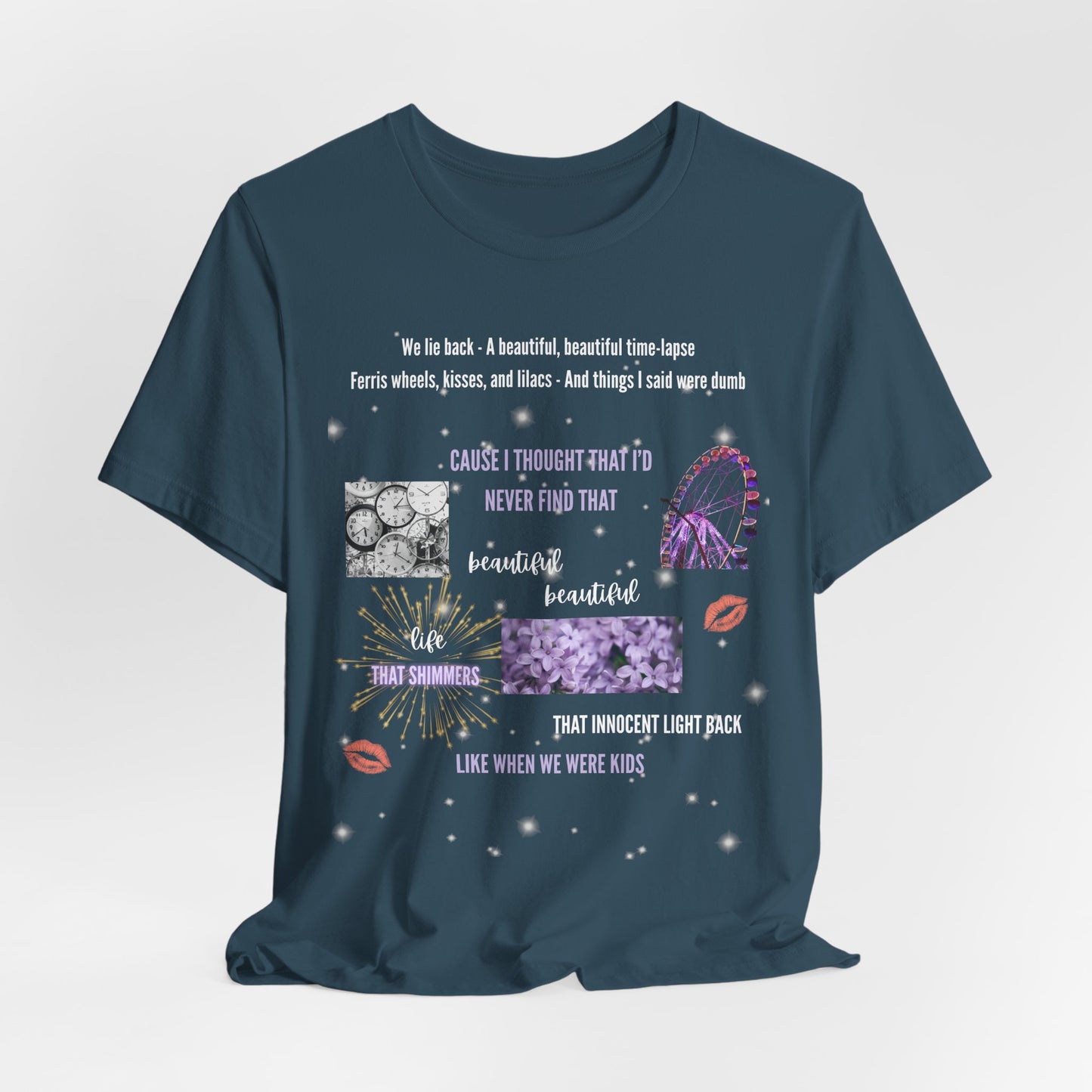 Eldest Daughter Collage Tee, Unisex Short Sleeve Jersey Tee, Motivational Shirt, Perfect Gift for Friends, Positive Vibes Apparel