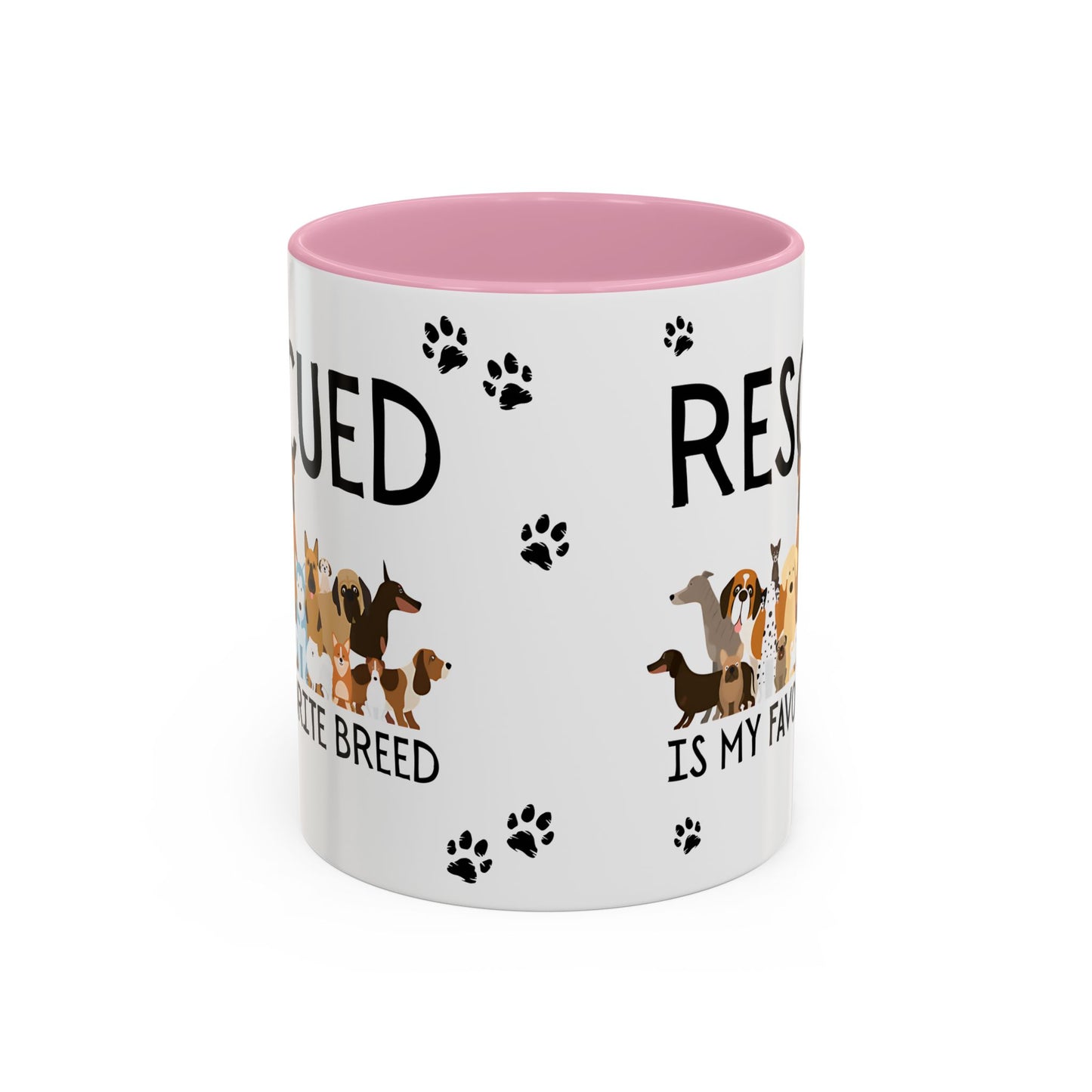 Colorful Dog Rescue Mugs - Perfect for Pet Lovers, Gift for Animal Advocates, 11oz