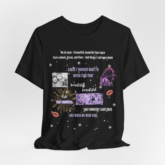 Eldest Daughter Collage Tee, Unisex Short Sleeve Jersey Tee, Motivational Shirt, Perfect Gift for Friends, Positive Vibes Apparel