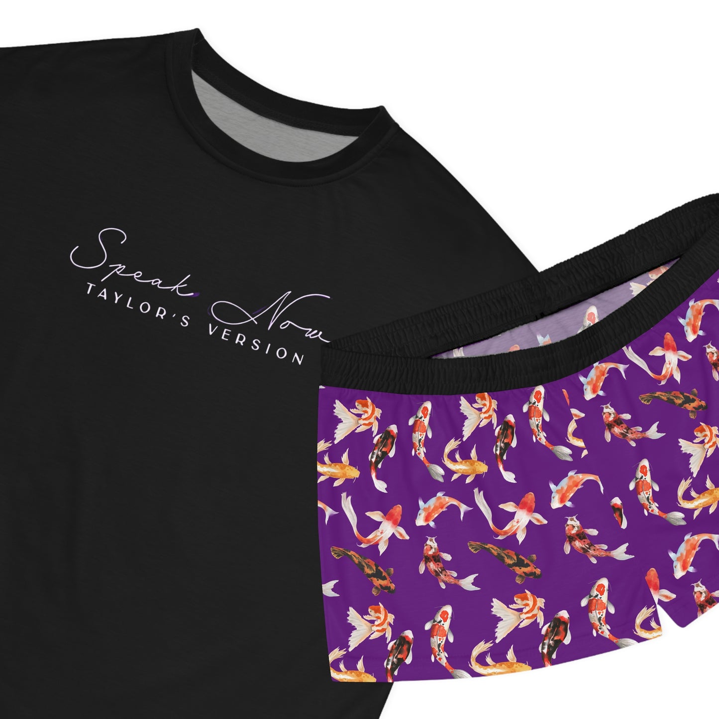 Speak Now Koi Fish Patterned - Women's Short Pajama Set