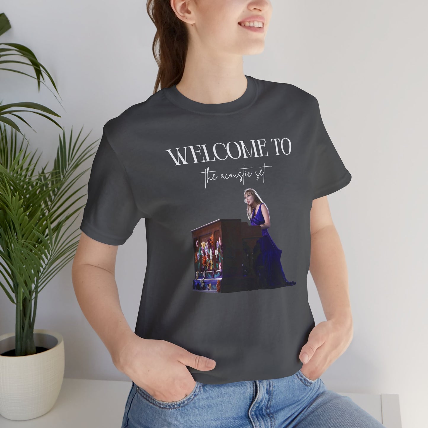 welcome to the acoustic set Unisex Jersey Short Sleeve Tee